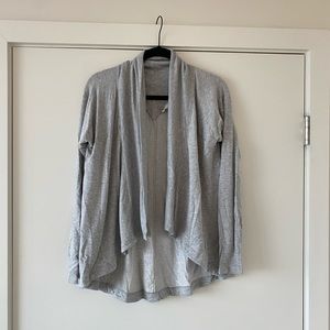 M Athleta Gray Wrap Sweater
